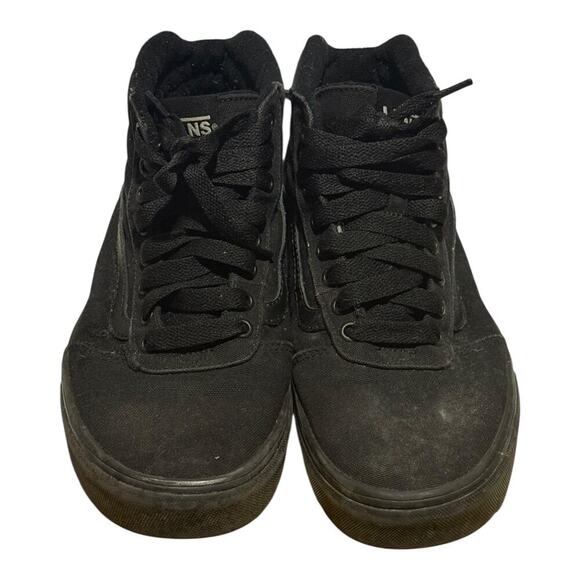 Vans Sk8-Hi Blackout Canvas High Top Sneakers Men's Size 8.5 Triple Black Skate - Picture 3 of 8